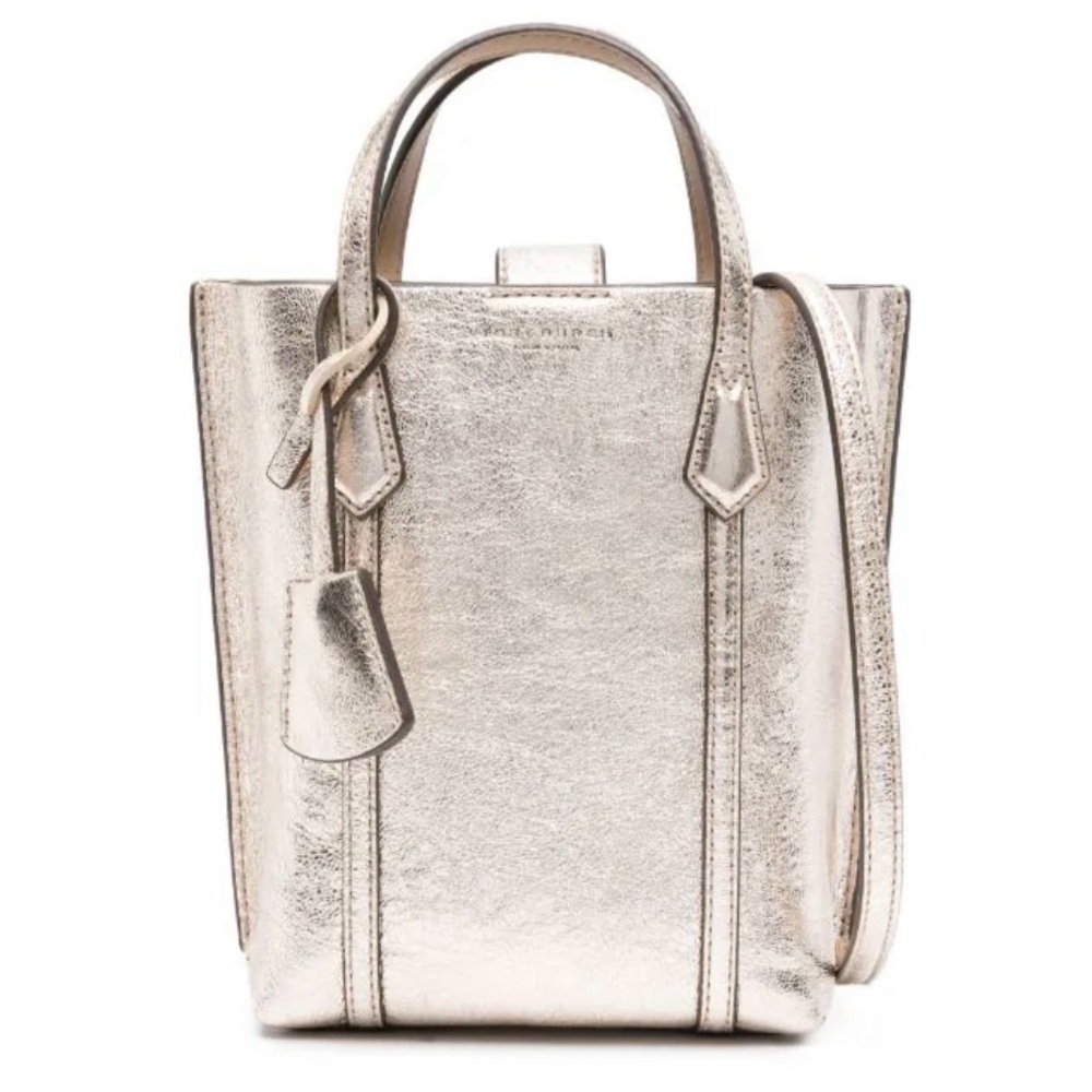 Tory Burch Gold Metallic Mini Bucket Bag